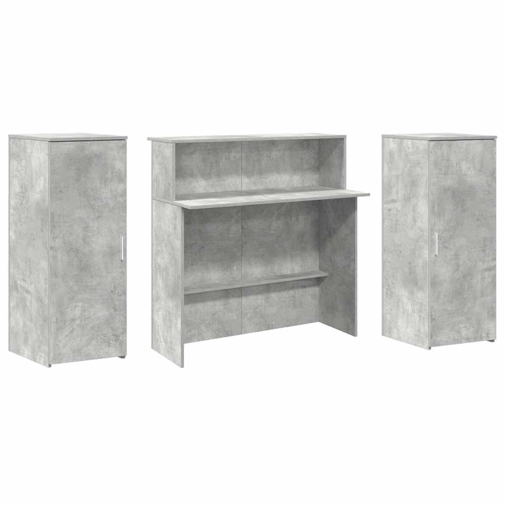 Receptiebalie 180x50x103,5 cm bewerkt hout betongrijs is nu te koop bij PeponiXL, paradijselijk wonen!