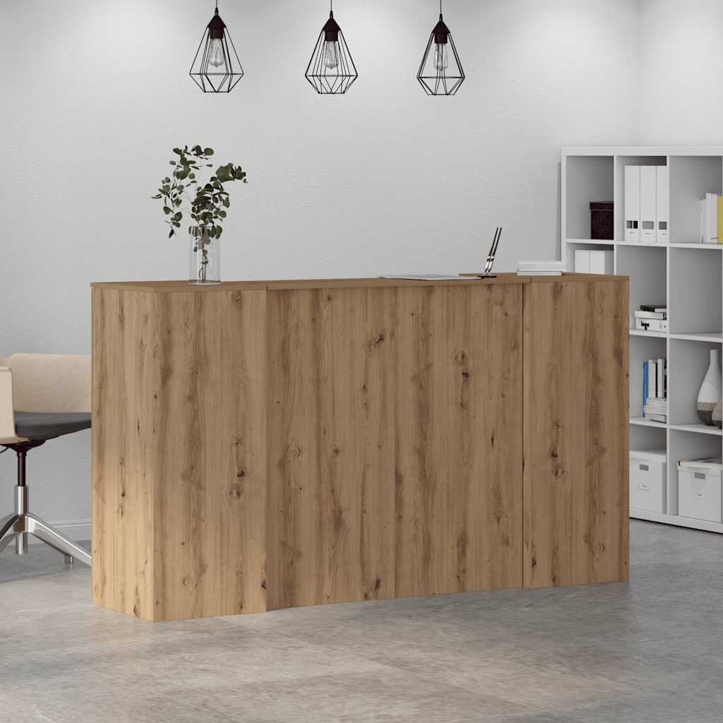 Receptiebalie 180x50x103,5cm bewerkt hout artisanaal eikenkleur is nu te koop bij PeponiXL, paradijselijk wonen!