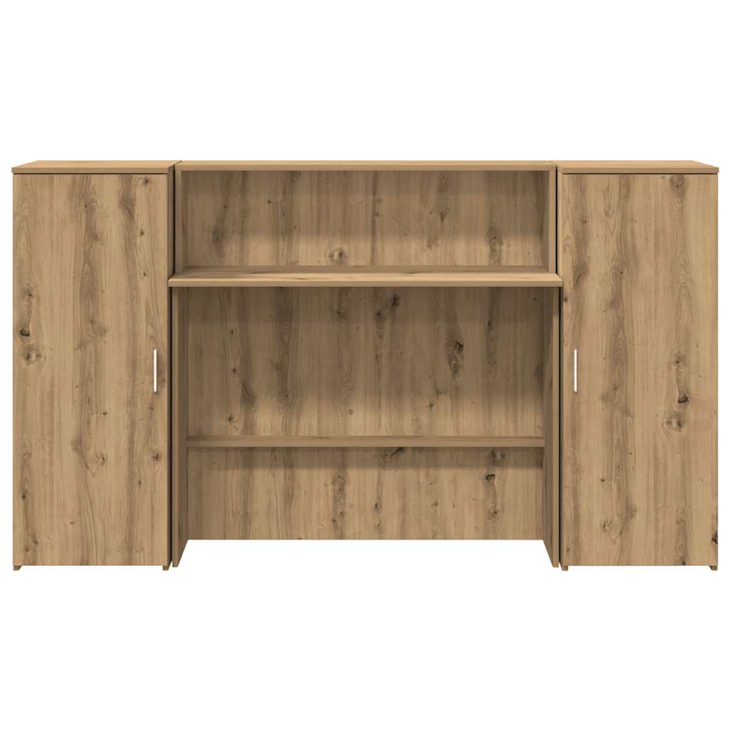 Receptiebalie 180x50x103,5cm bewerkt hout artisanaal eikenkleur is nu te koop bij PeponiXL, paradijselijk wonen!