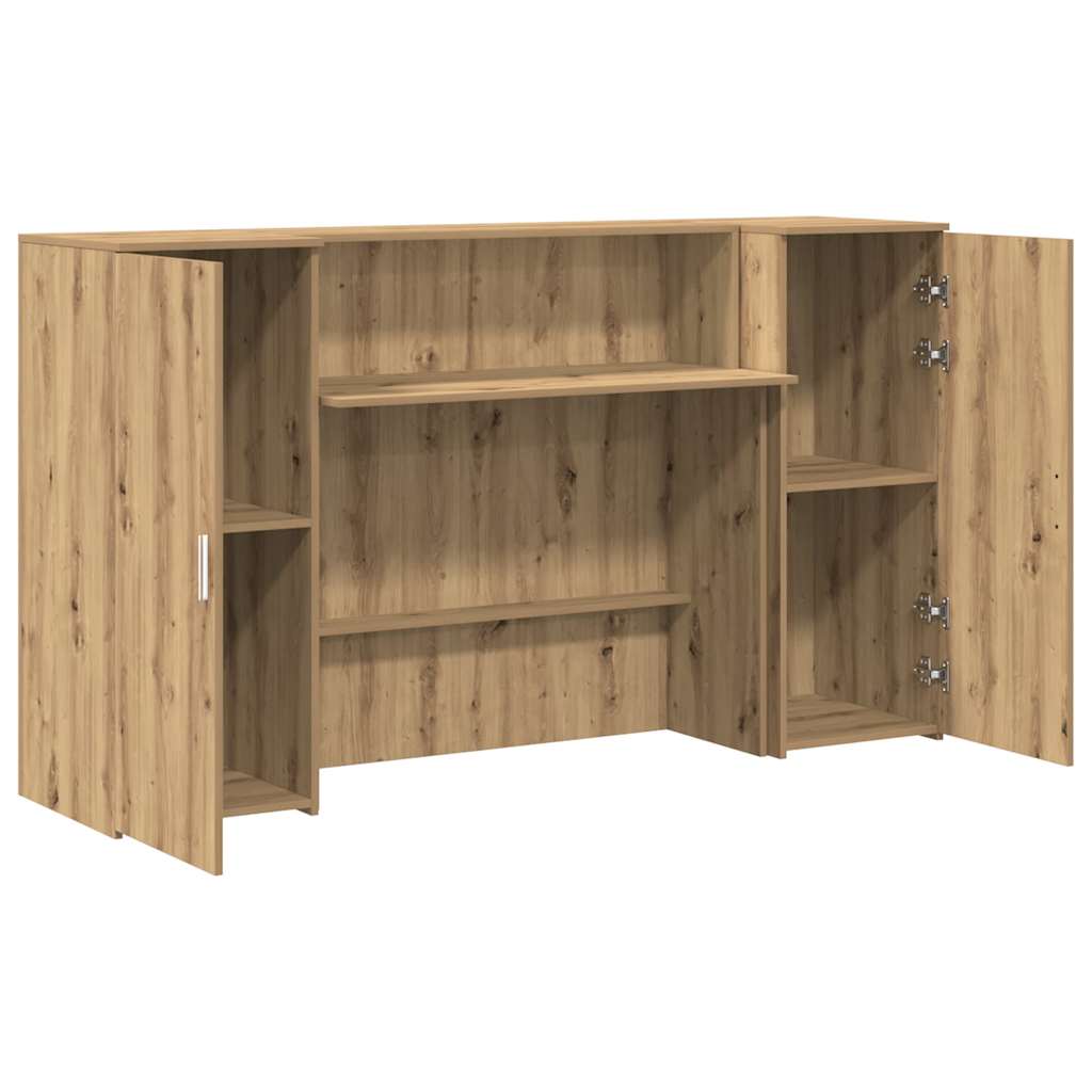 Receptiebalie 180x50x103,5cm bewerkt hout artisanaal eikenkleur is nu te koop bij PeponiXL, paradijselijk wonen!