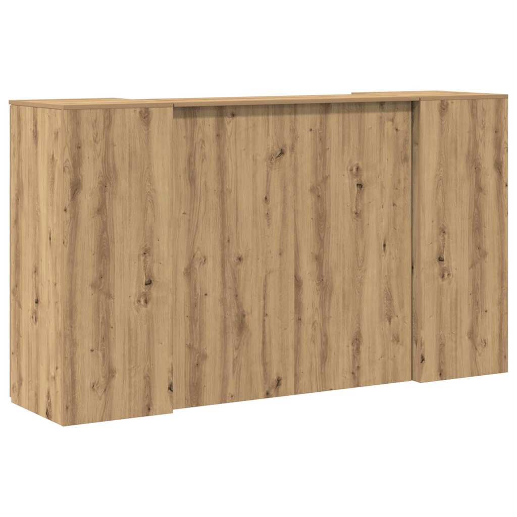 Receptiebalie 180x50x103,5cm bewerkt hout artisanaal eikenkleur is nu te koop bij PeponiXL, paradijselijk wonen!