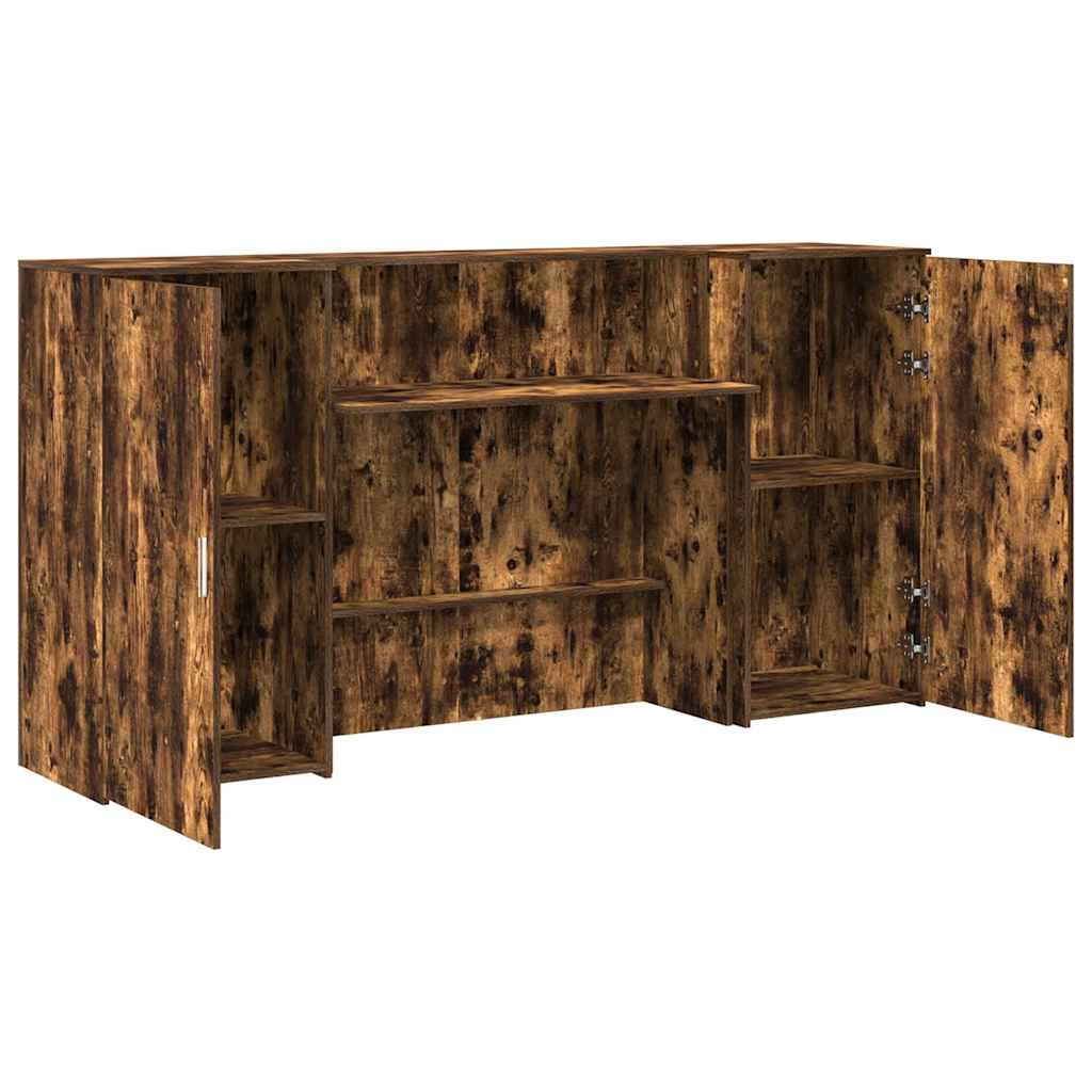 Receptiebalie 200x50x103,5 cm bewerkt hout gerookt eikenkleurig is nu te koop bij PeponiXL, paradijselijk wonen!