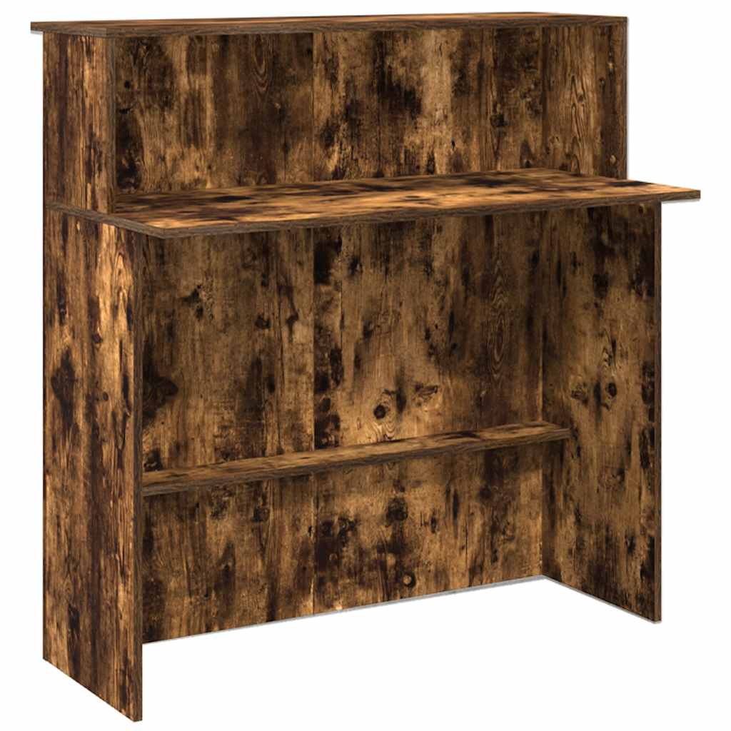 Receptiebalie 200x50x103,5 cm bewerkt hout gerookt eikenkleurig is nu te koop bij PeponiXL, paradijselijk wonen!