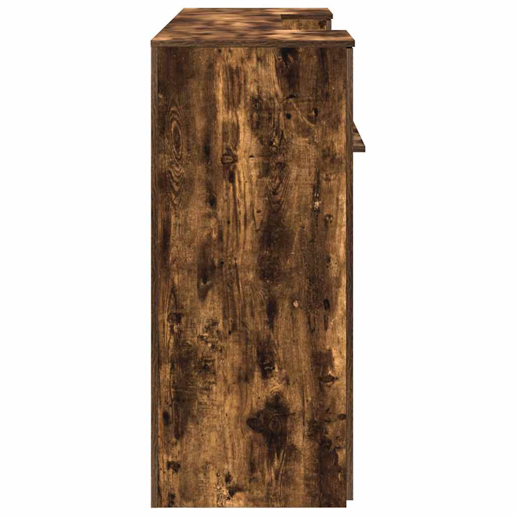 Receptiebalie 200x50x103,5 cm bewerkt hout gerookt eikenkleurig is nu te koop bij PeponiXL, paradijselijk wonen!