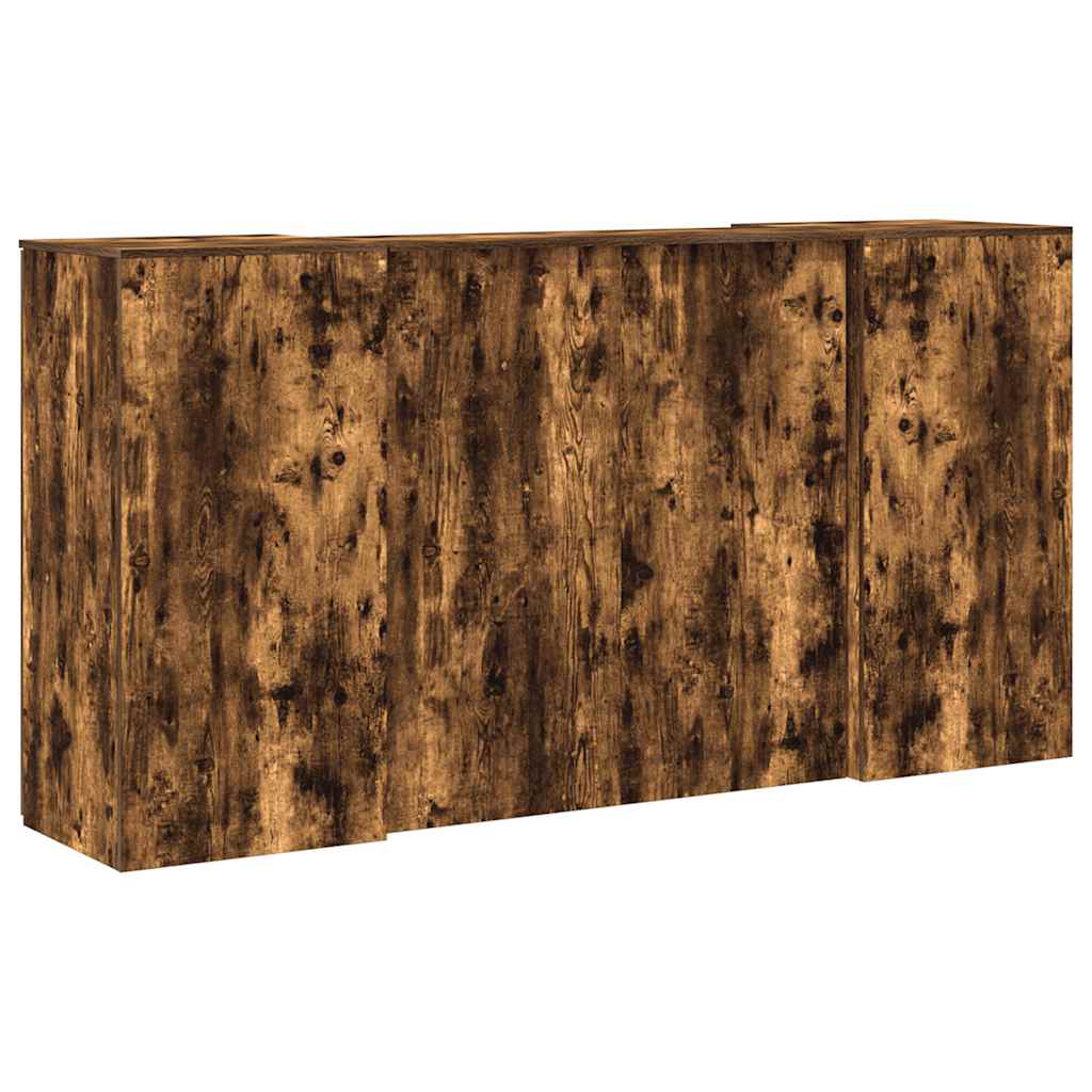 Receptiebalie 200x50x103,5 cm bewerkt hout gerookt eikenkleurig is nu te koop bij PeponiXL, paradijselijk wonen!
