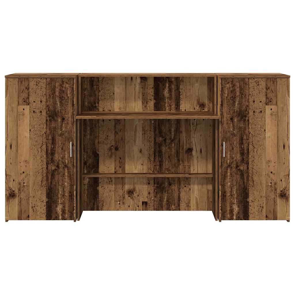 Receptiebalie 200x50x103,5 cm bewerkt hout oud houtkleurig is nu te koop bij PeponiXL, paradijselijk wonen!
