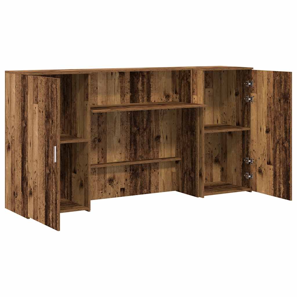 Receptiebalie 200x50x103,5 cm bewerkt hout oud houtkleurig is nu te koop bij PeponiXL, paradijselijk wonen!