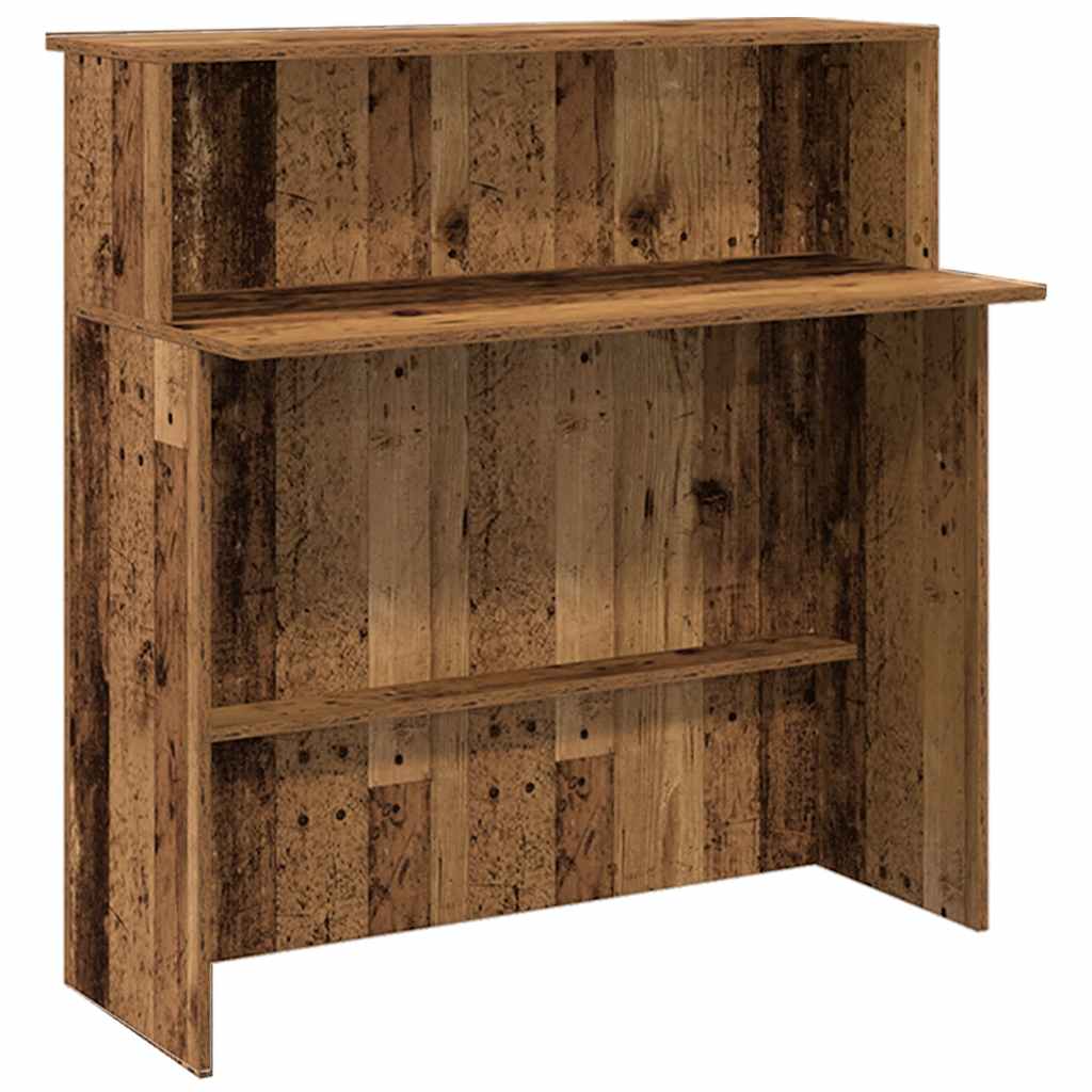 Receptiebalie 200x50x103,5 cm bewerkt hout oud houtkleurig is nu te koop bij PeponiXL, paradijselijk wonen!