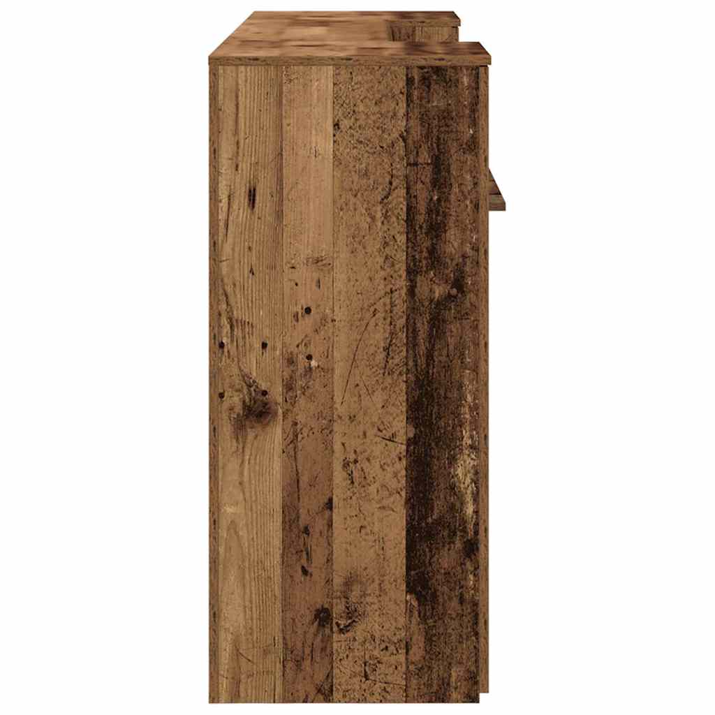 Receptiebalie 200x50x103,5 cm bewerkt hout oud houtkleurig is nu te koop bij PeponiXL, paradijselijk wonen!