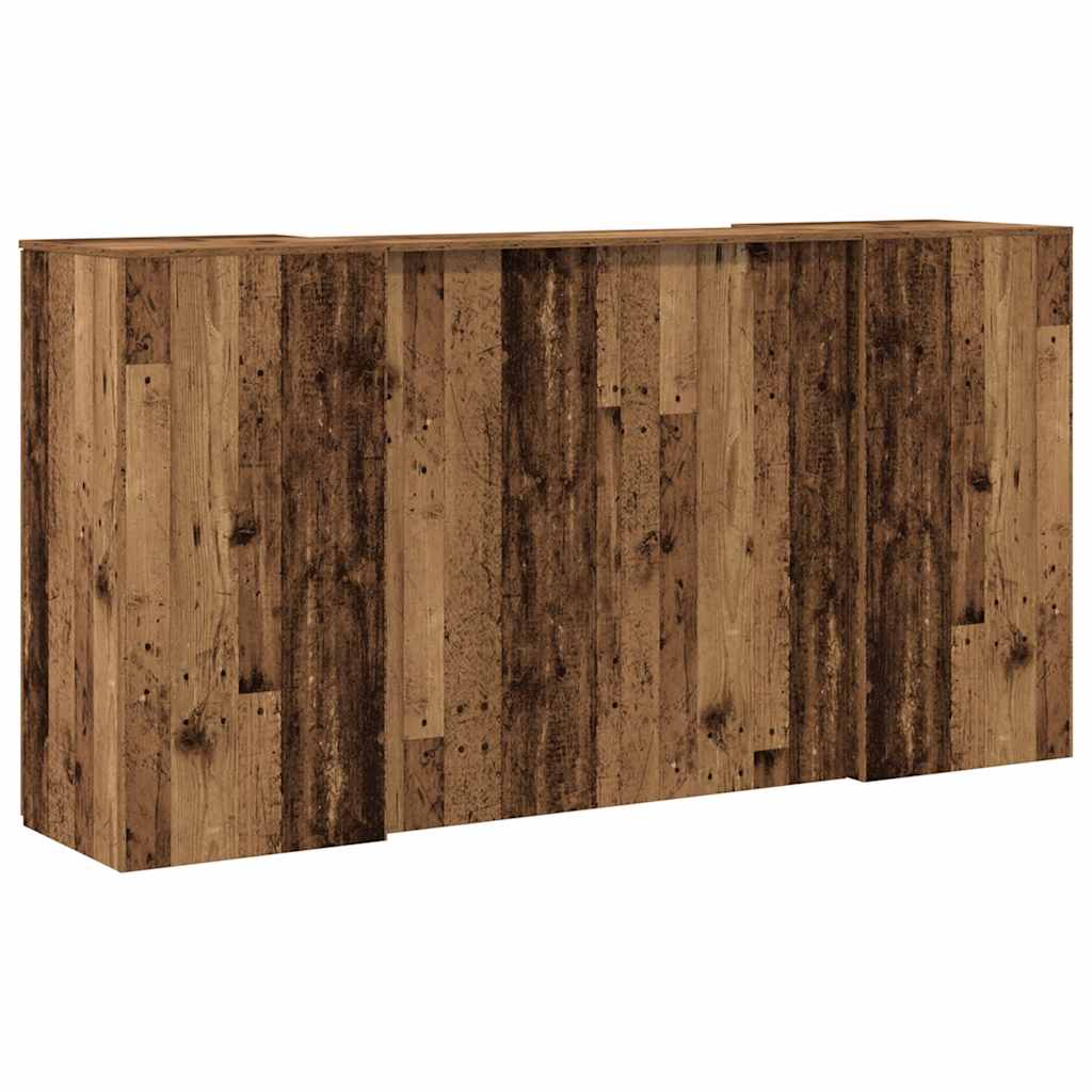 Receptiebalie 200x50x103,5 cm bewerkt hout oud houtkleurig is nu te koop bij PeponiXL, paradijselijk wonen!