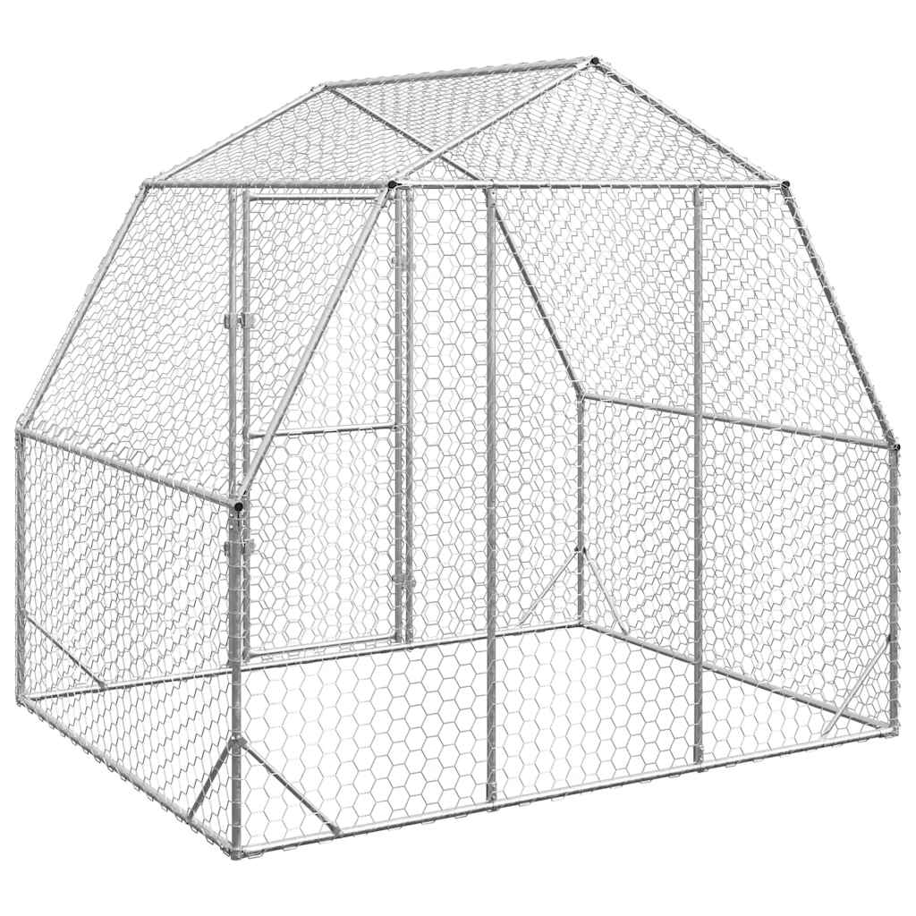 Kippenren 2,5x2x2,25 m gegalvaniseerd staal is nu te koop bij PeponiXL, paradijselijk wonen!