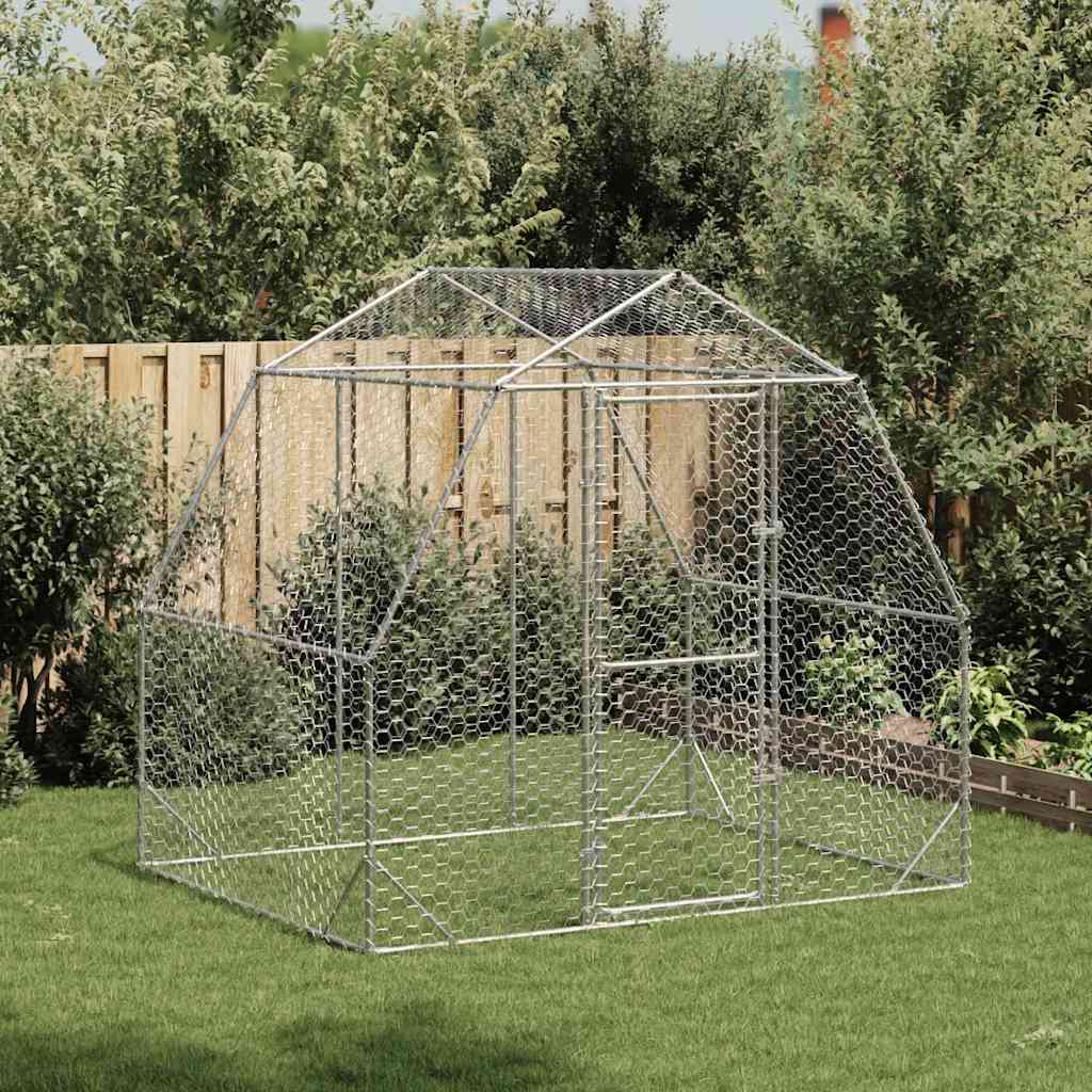 Kippenren 2,5x2x2,25 m gegalvaniseerd staal is nu te koop bij PeponiXL, paradijselijk wonen!