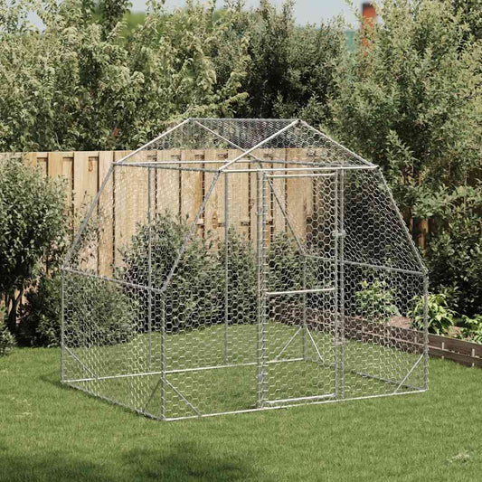 Kippenren 2,5x2x2,25 m gegalvaniseerd staal is nu te koop bij PeponiXL, paradijselijk wonen!