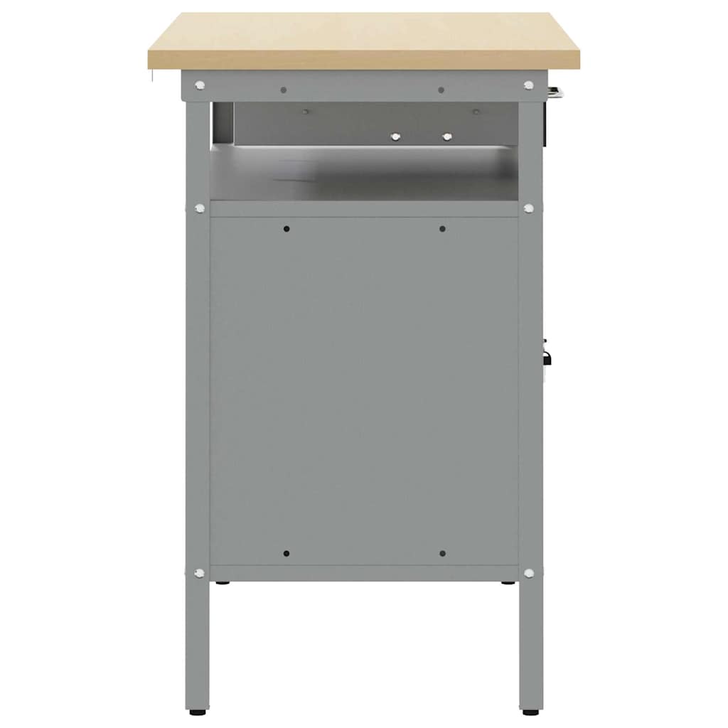 Werkbank met lade met plank Zwart en Grijs 100 x 55 x 85 cm is nu te koop bij PeponiXL, paradijselijk wonen!