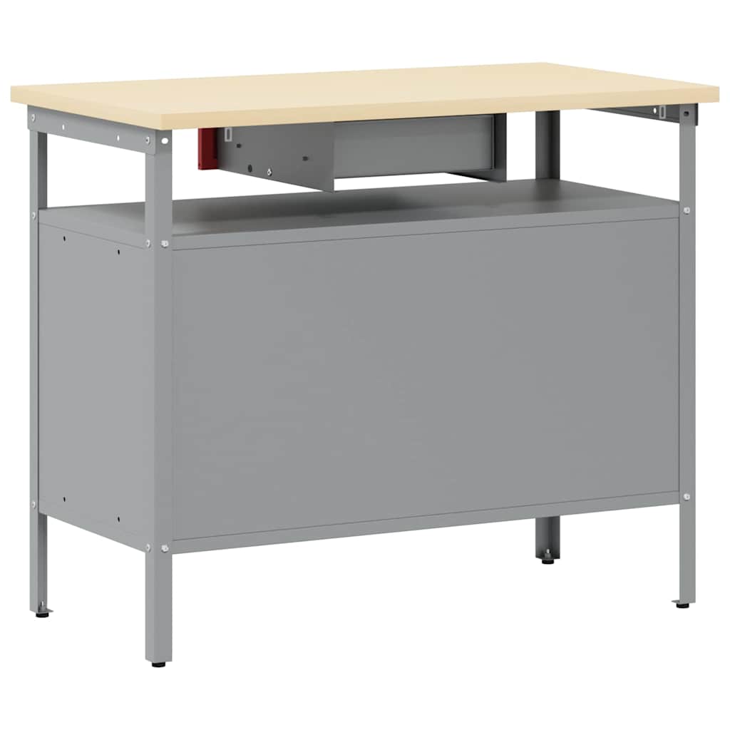 Werkbank met lade met plank Rood en Grijs 100 x 55 x 85 cm is nu te koop bij PeponiXL, paradijselijk wonen!