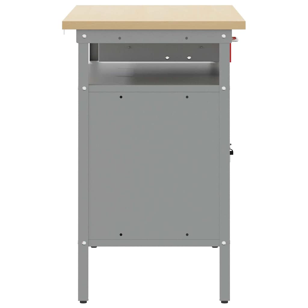 Werkbank met lade met plank Rood en Grijs 100 x 55 x 85 cm is nu te koop bij PeponiXL, paradijselijk wonen!