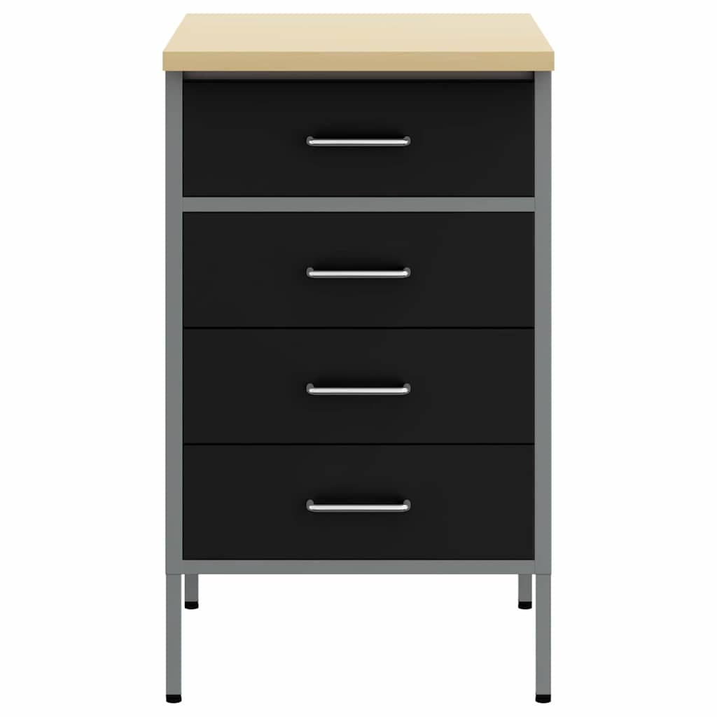 Werkbank met lade met opslag Zwart en Grijs 50 x 55 x 85 cm is nu te koop bij PeponiXL, paradijselijk wonen!