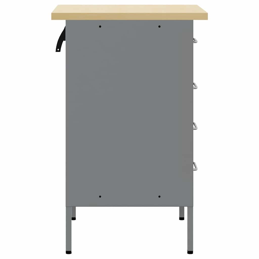 Werkbank met lade met opslag Zwart en Grijs 50 x 55 x 85 cm is nu te koop bij PeponiXL, paradijselijk wonen!