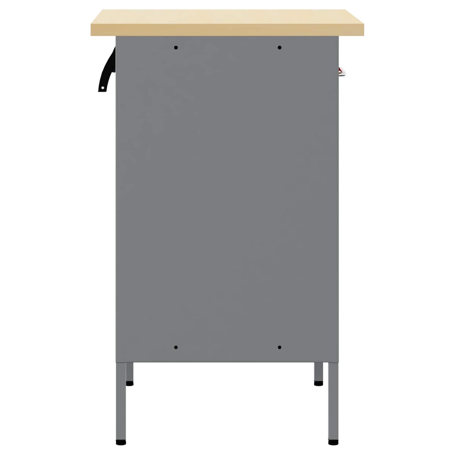 Werkbank Rood en Grijs 50 x 55 x 85 cm Engineered hout en staal is nu te koop bij PeponiXL, paradijselijk wonen!