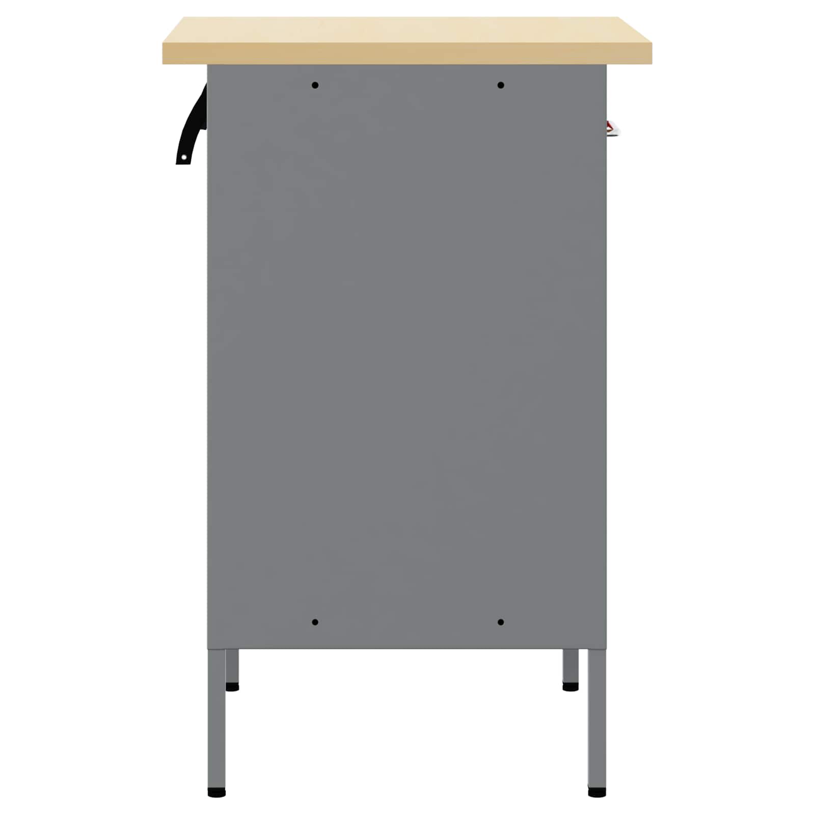 Werkbank Rood en Grijs 50 x 55 x 85 cm Engineered hout en staal is nu te koop bij PeponiXL, paradijselijk wonen!