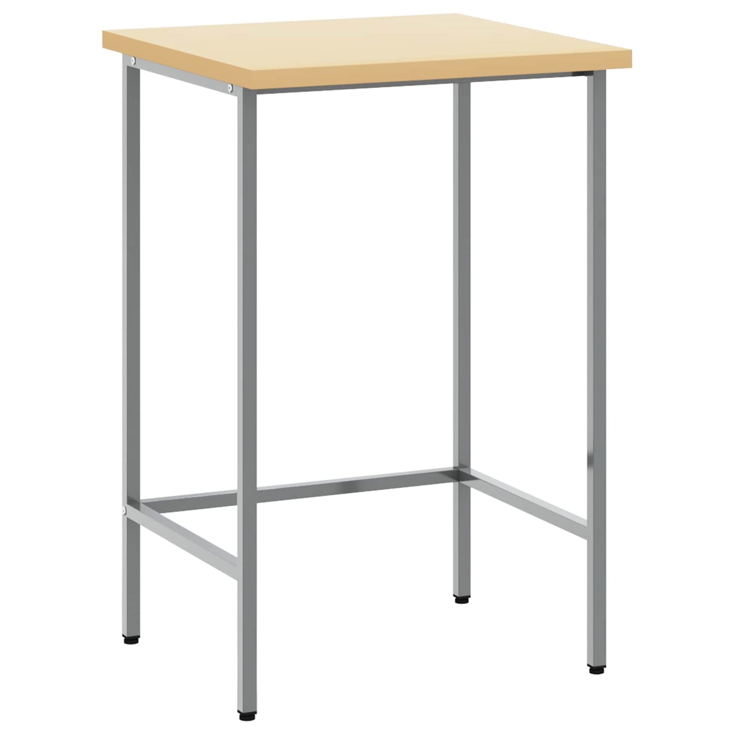 Hoektafel Grijs 55 x 55 x 85 cm Staal en Geg engineered Hout is nu te koop bij PeponiXL, paradijselijk wonen!