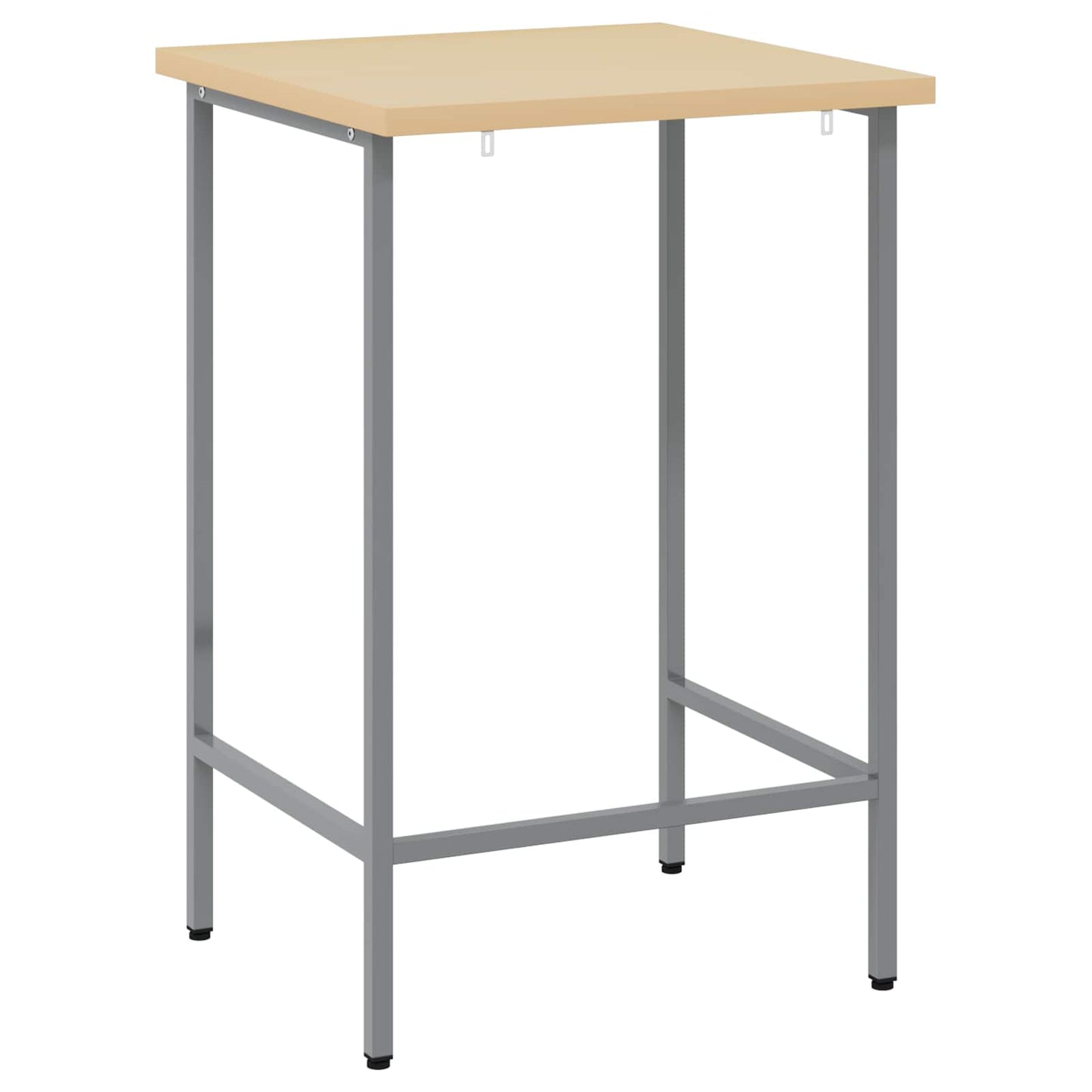 Hoektafel Grijs 55 x 55 x 85 cm Staal en Geg engineered Hout is nu te koop bij PeponiXL, paradijselijk wonen!