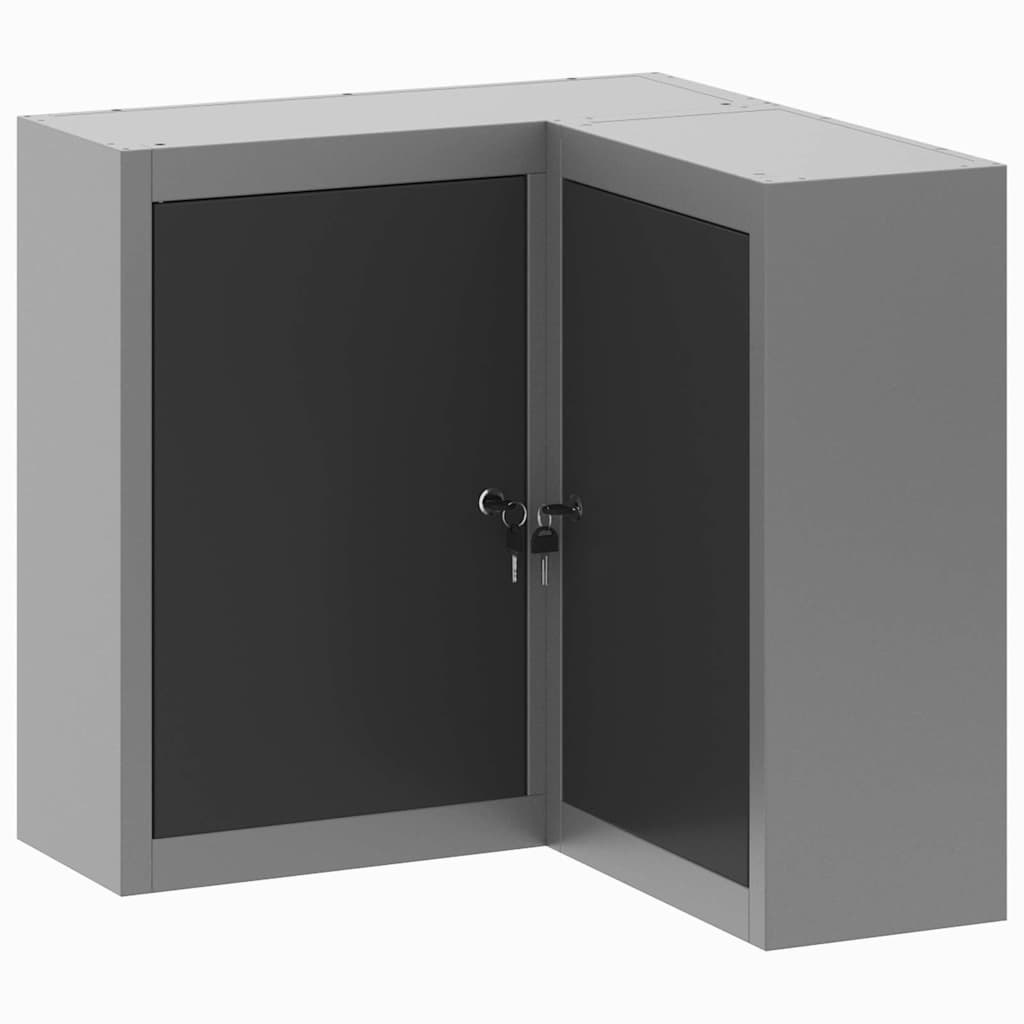 Gereedschapskast met plank Zwart en Grijs 55 x 55 x 55 cm is nu te koop bij PeponiXL, paradijselijk wonen!