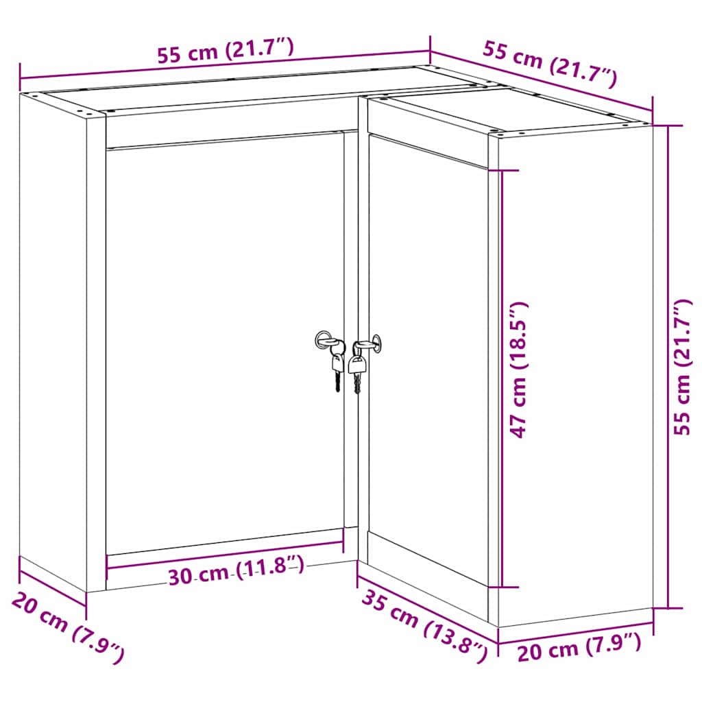 Gereedschapskast met plank Zwart en Grijs 55 x 55 x 55 cm is nu te koop bij PeponiXL, paradijselijk wonen!