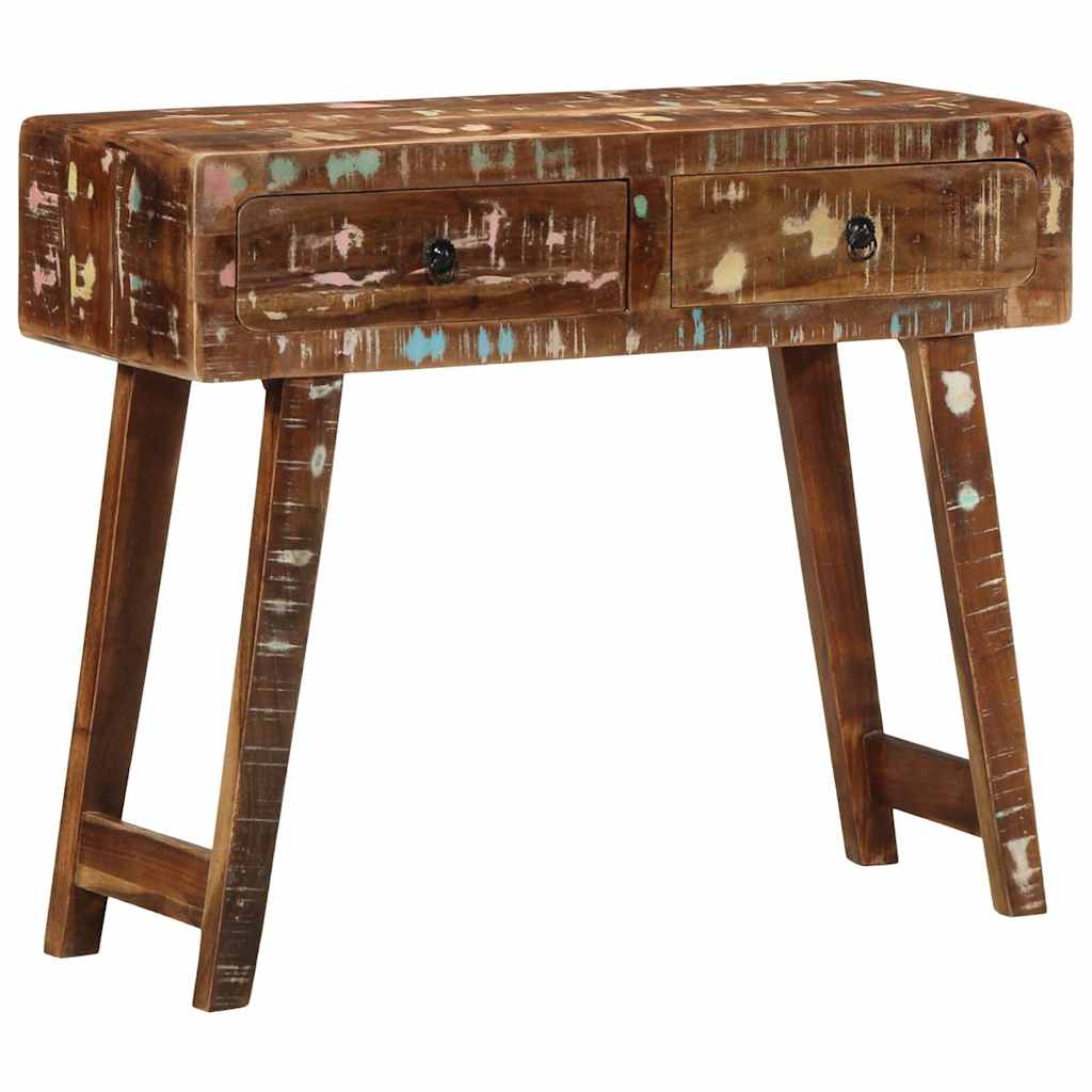 Wandtafel 90x32x75 cm massief gerecycled hout is nu te koop bij PeponiXL, paradijselijk wonen!