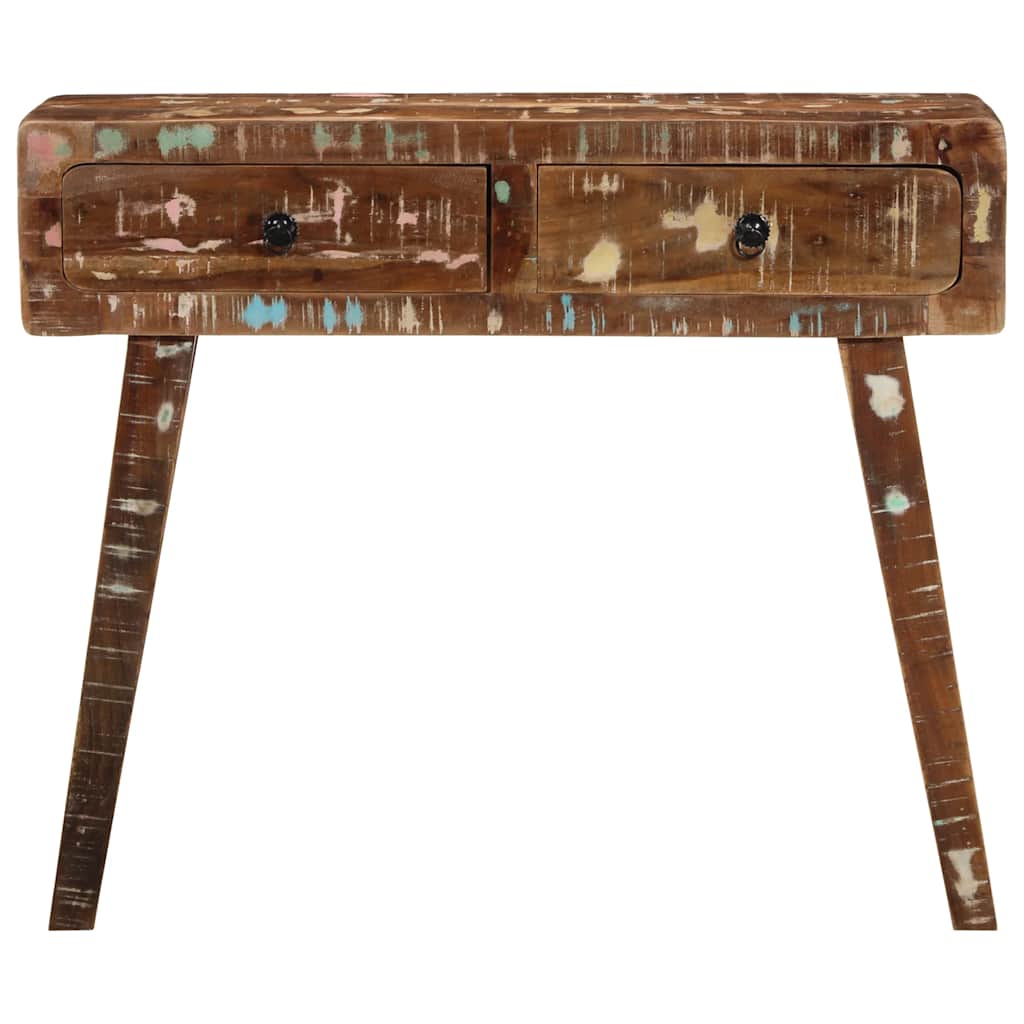 Wandtafel 90x32x75 cm massief gerecycled hout is nu te koop bij PeponiXL, paradijselijk wonen!