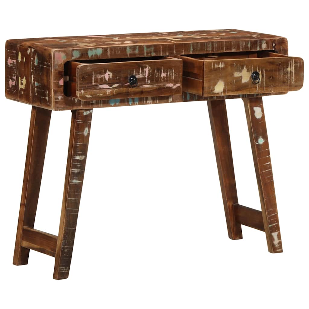 Wandtafel 90x32x75 cm massief gerecycled hout is nu te koop bij PeponiXL, paradijselijk wonen!