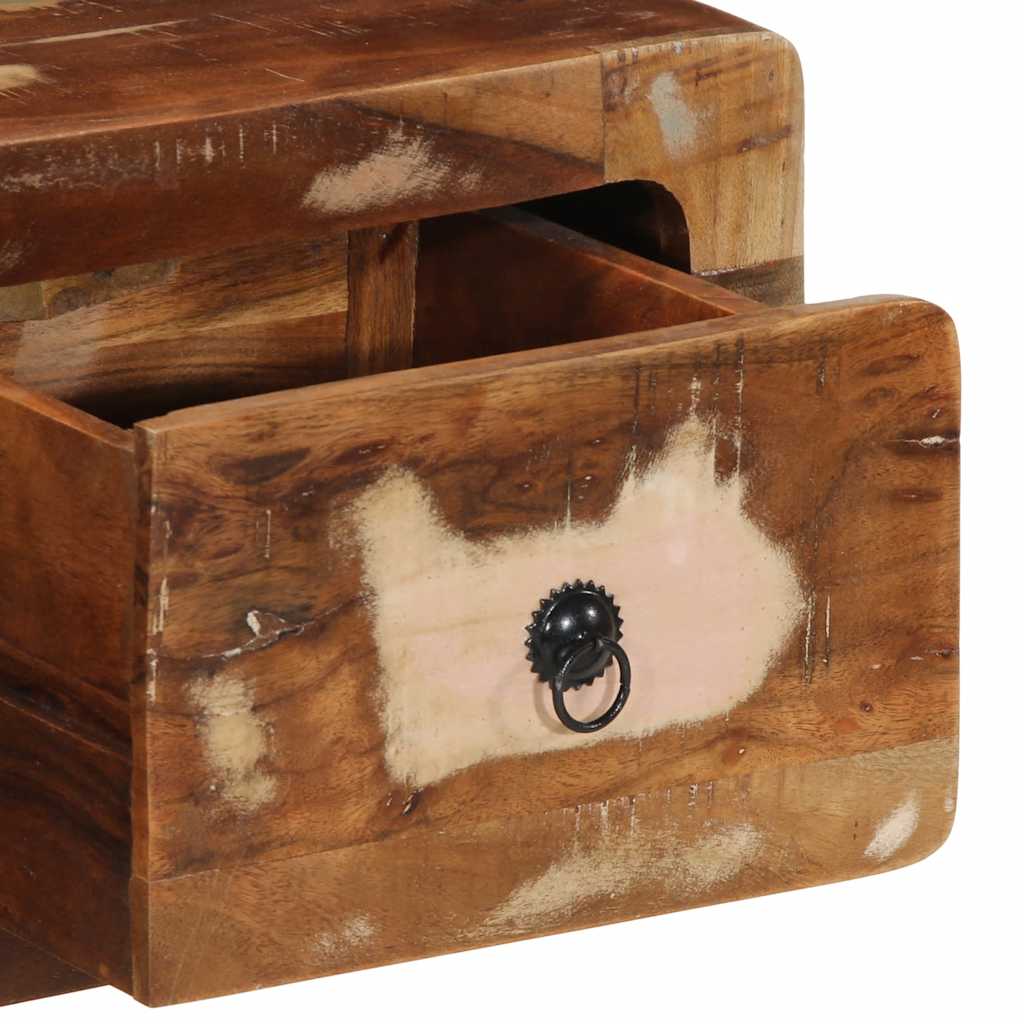 Tv-meubel wandmontage 100x32x25 cm massief gerecycled hout is nu te koop bij PeponiXL, paradijselijk wonen!