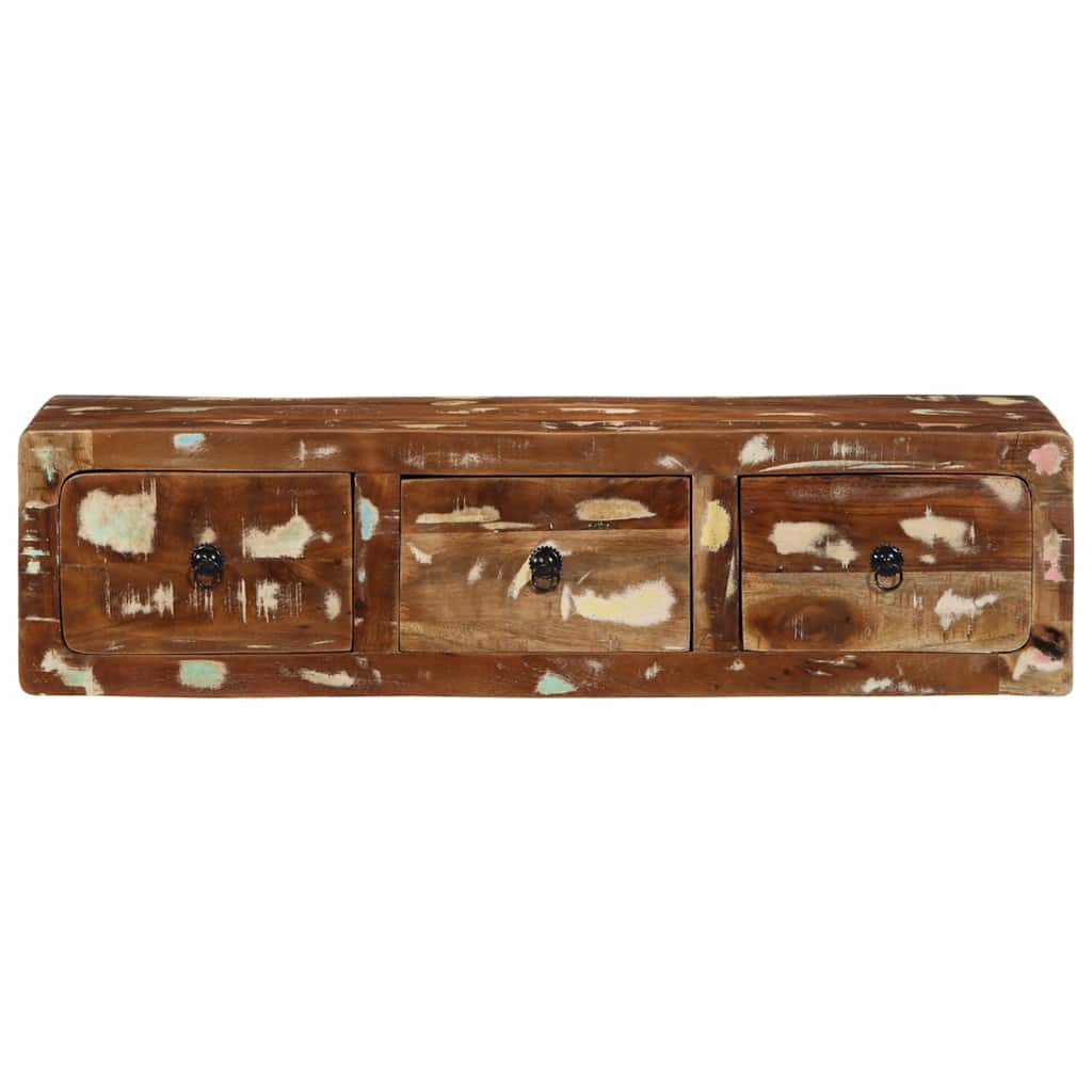 Tv-meubel wandmontage 100x32x25 cm massief gerecycled hout is nu te koop bij PeponiXL, paradijselijk wonen!