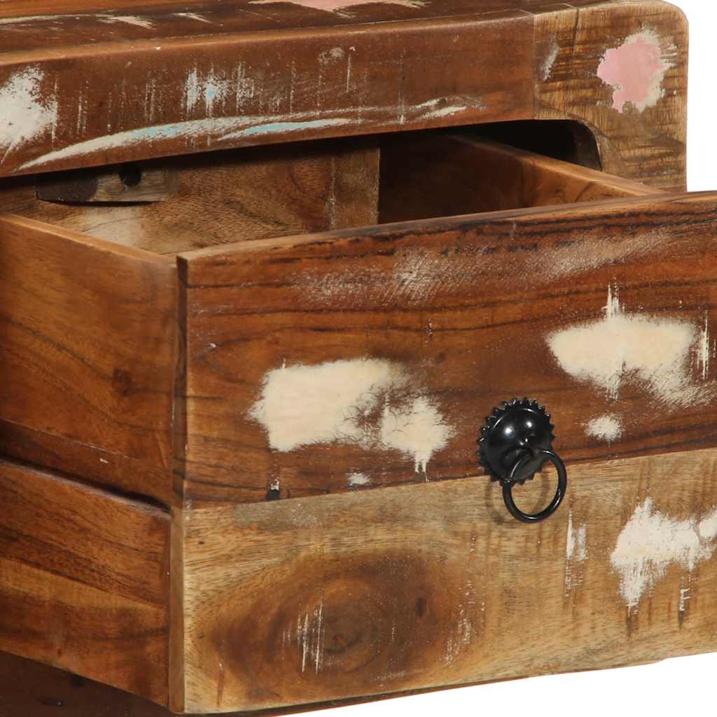 Tv-meubel wandmontage 100x32x25 cm massief gerecycled hout is nu te koop bij PeponiXL, paradijselijk wonen!