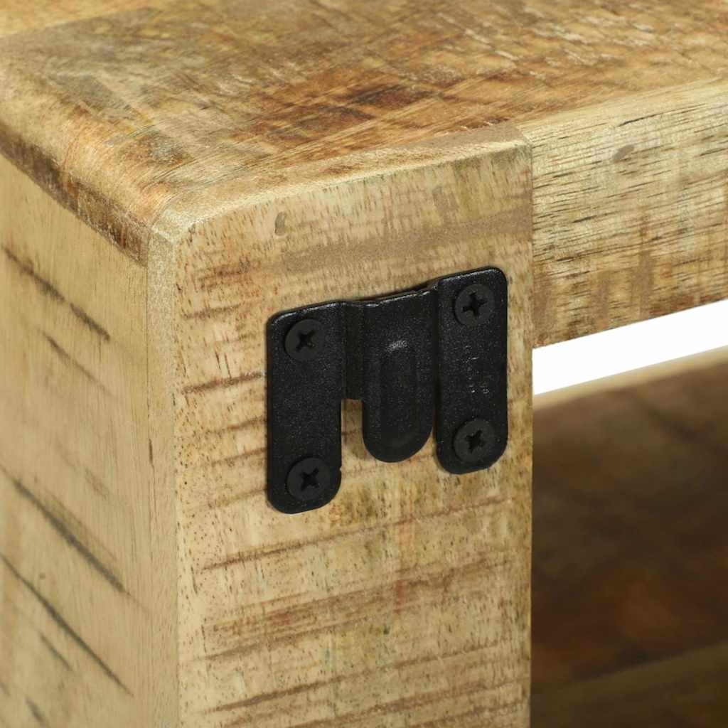 TV-kast met plank Bruin 80 x 30 x 25 cm Massief mangohout is nu te koop bij PeponiXL, paradijselijk wonen!