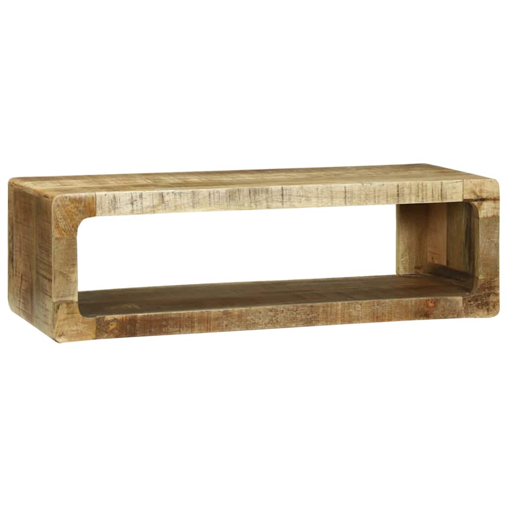 TV-kast met plank Bruin 80 x 30 x 25 cm Massief mangohout is nu te koop bij PeponiXL, paradijselijk wonen!