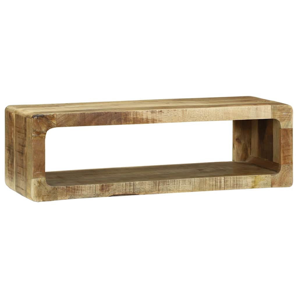 TV-kast met plank Bruin 80 x 30 x 25 cm Massief mangohout is nu te koop bij PeponiXL, paradijselijk wonen!
