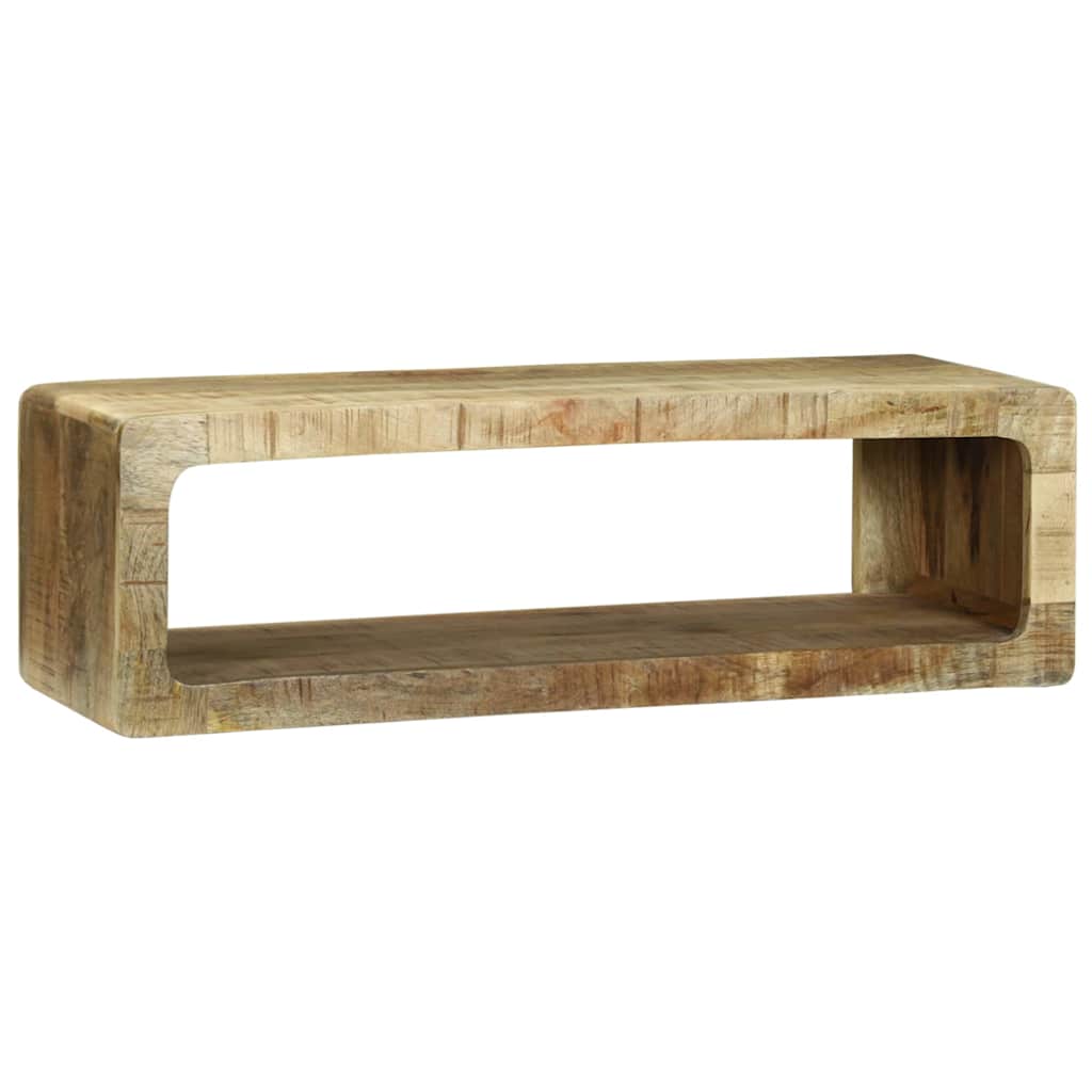 TV-kast met plank Bruin 80 x 30 x 25 cm Massief mangohout is nu te koop bij PeponiXL, paradijselijk wonen!