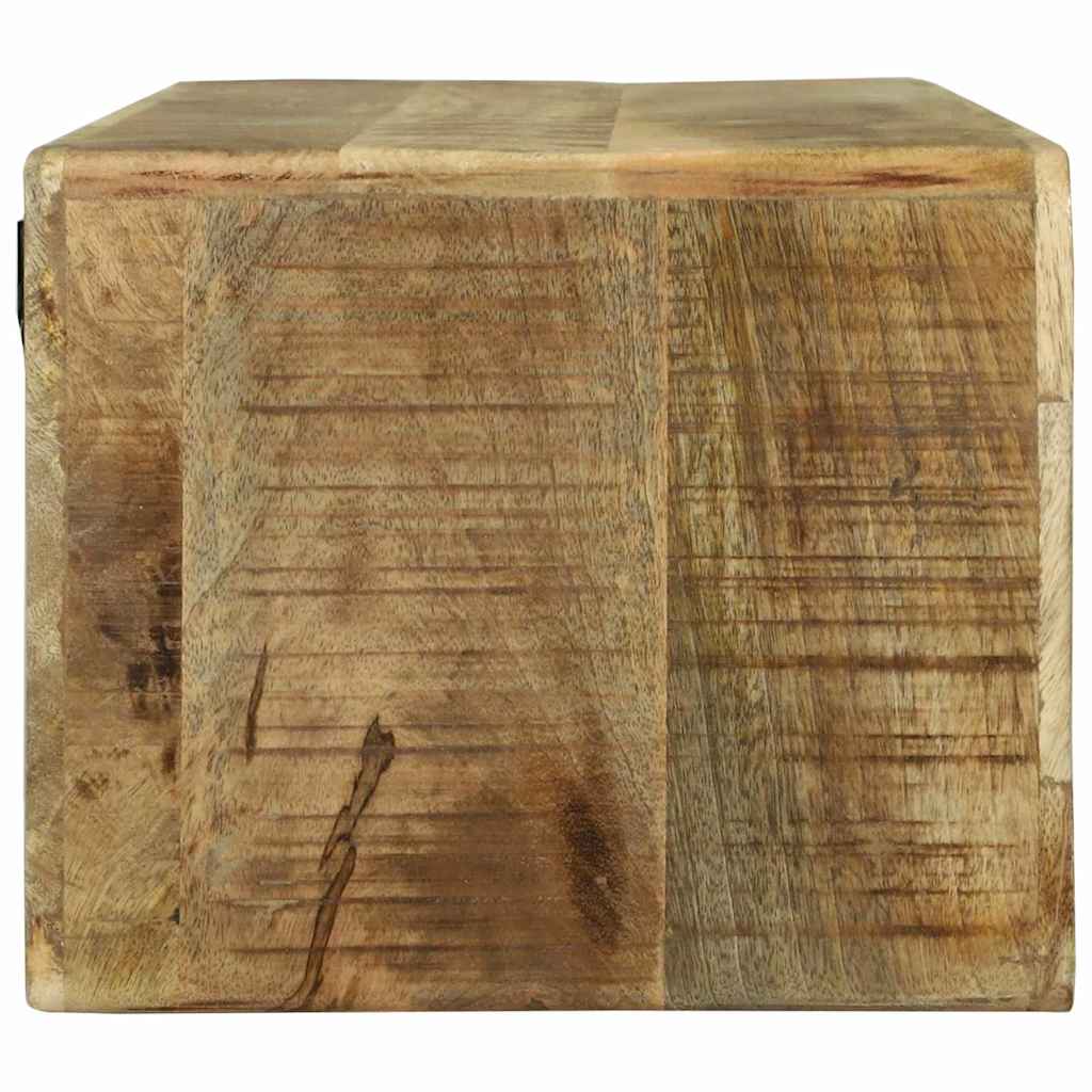 TV-kast met plank Bruin 80 x 30 x 25 cm Massief mangohout is nu te koop bij PeponiXL, paradijselijk wonen!