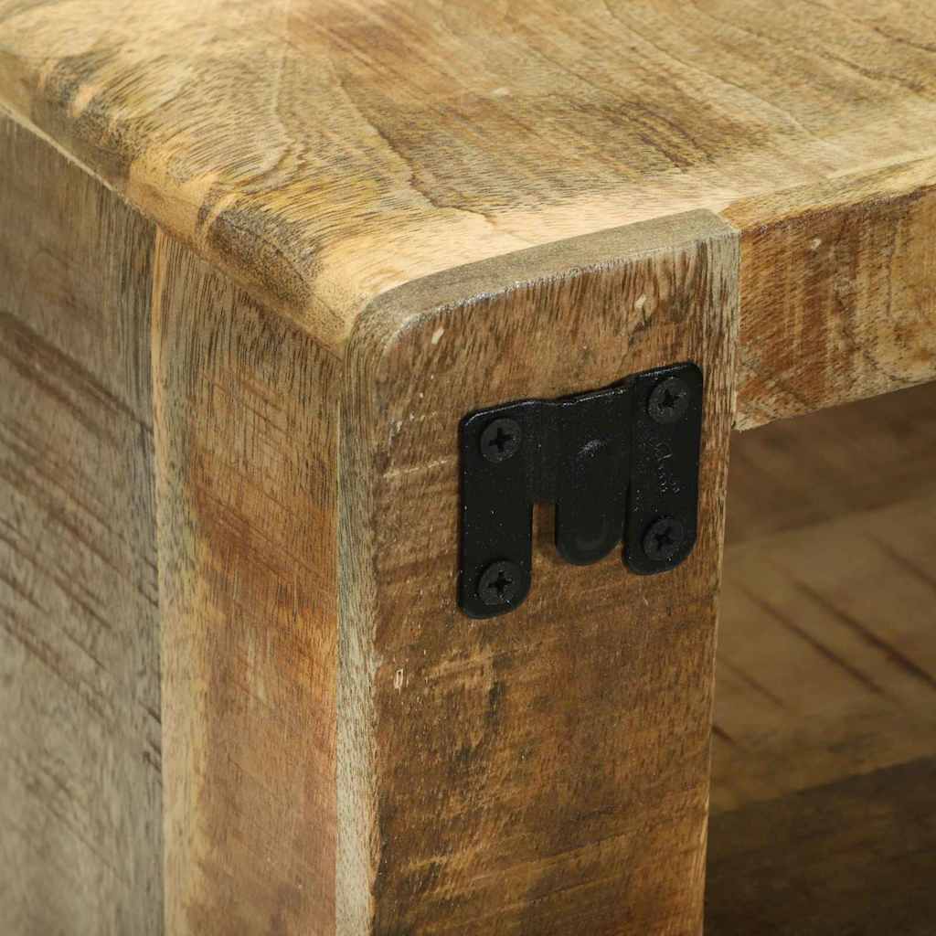 Tv-meubelset met plank met opslag 3 pcs Bruin Massief mangohout is nu te koop bij PeponiXL, paradijselijk wonen!