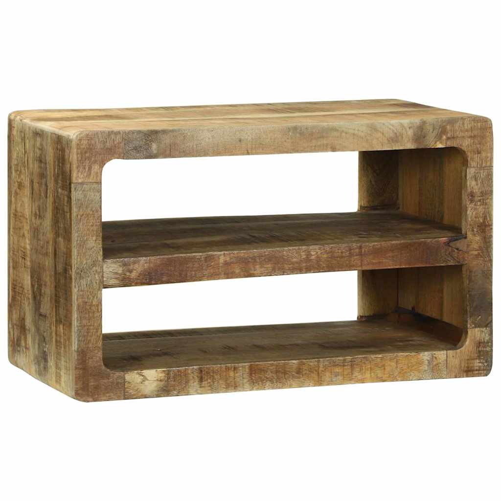 TV-kast met plank Bruin 60 x 32 x 36 cm Massief mangohout is nu te koop bij PeponiXL, paradijselijk wonen!