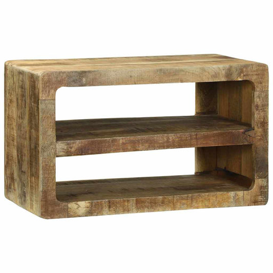 TV-kast met plank Bruin 60 x 32 x 36 cm Massief mangohout is nu te koop bij PeponiXL, paradijselijk wonen!