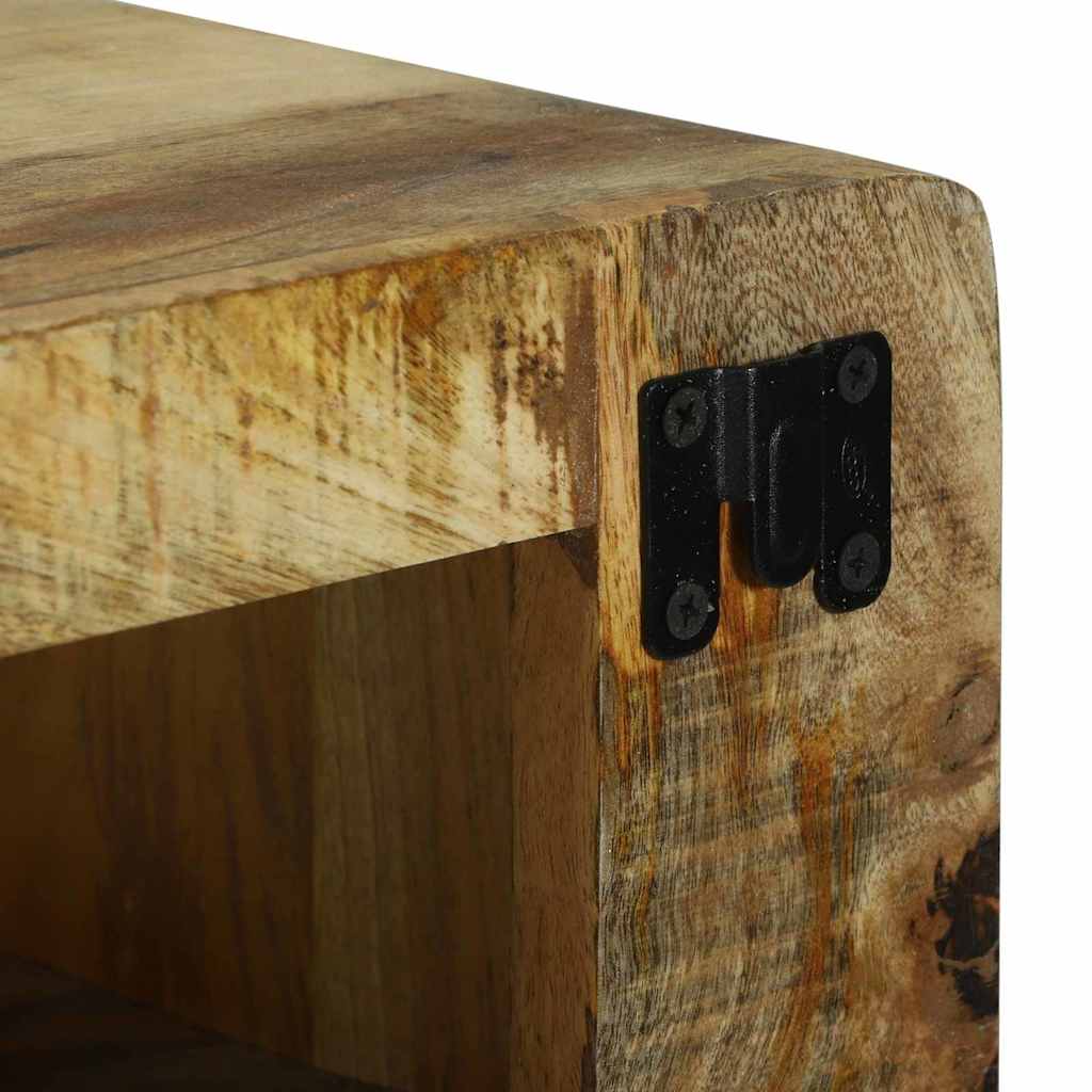 TV-kast met plank Bruin 100 x 32 x 36 cm Massief mangohout is nu te koop bij PeponiXL, paradijselijk wonen!