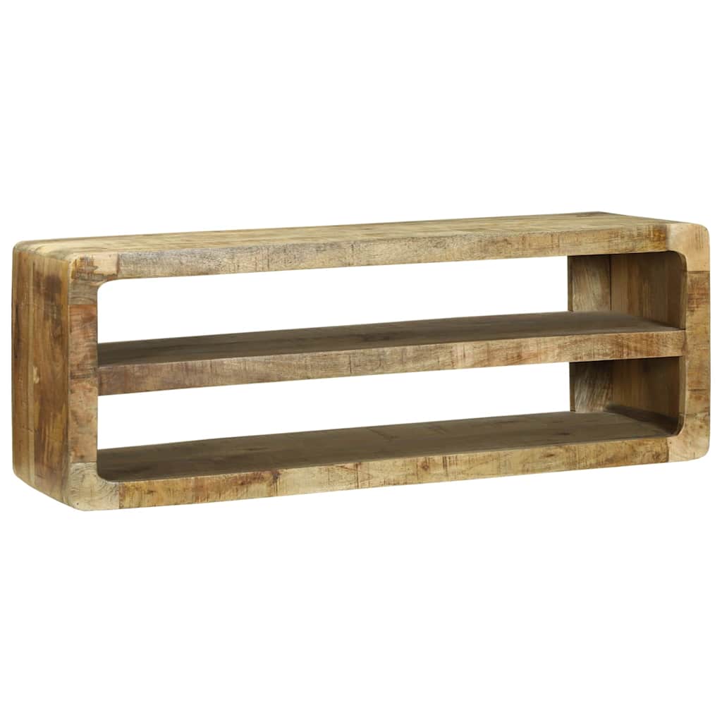 TV-kast met plank Bruin 100 x 32 x 36 cm Massief mangohout is nu te koop bij PeponiXL, paradijselijk wonen!