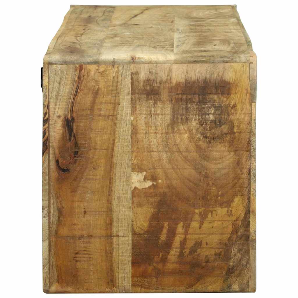 TV-kast met plank Bruin 100 x 32 x 36 cm Massief mangohout is nu te koop bij PeponiXL, paradijselijk wonen!