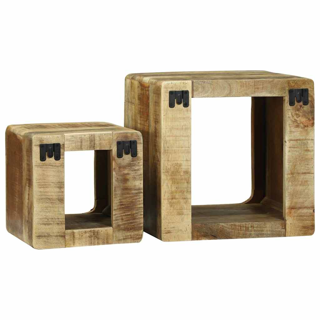 TV Eenheden 2 pcs Bruin 36 x 30 x 36 cm Massief Mango Hout is nu te koop bij PeponiXL, paradijselijk wonen!