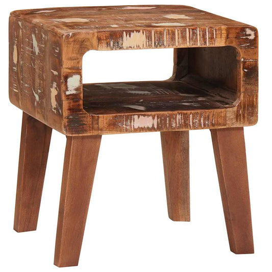Bijzettafel Bruin 40 x 32 x 46 cm Massief Gerecycled Hout is nu te koop bij PeponiXL, paradijselijk wonen!