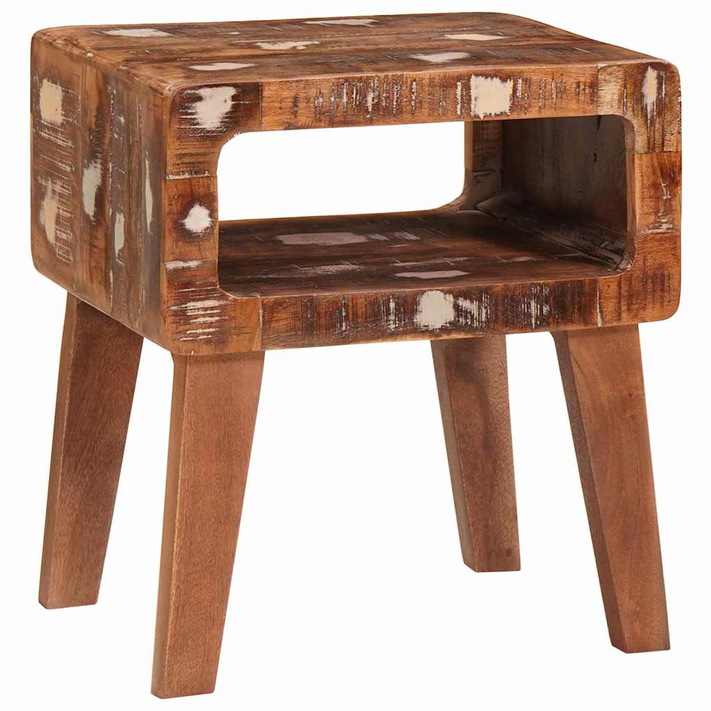 Bijzettafel Bruin 40 x 32 x 46 cm Massief Gerecycled Hout is nu te koop bij PeponiXL, paradijselijk wonen!