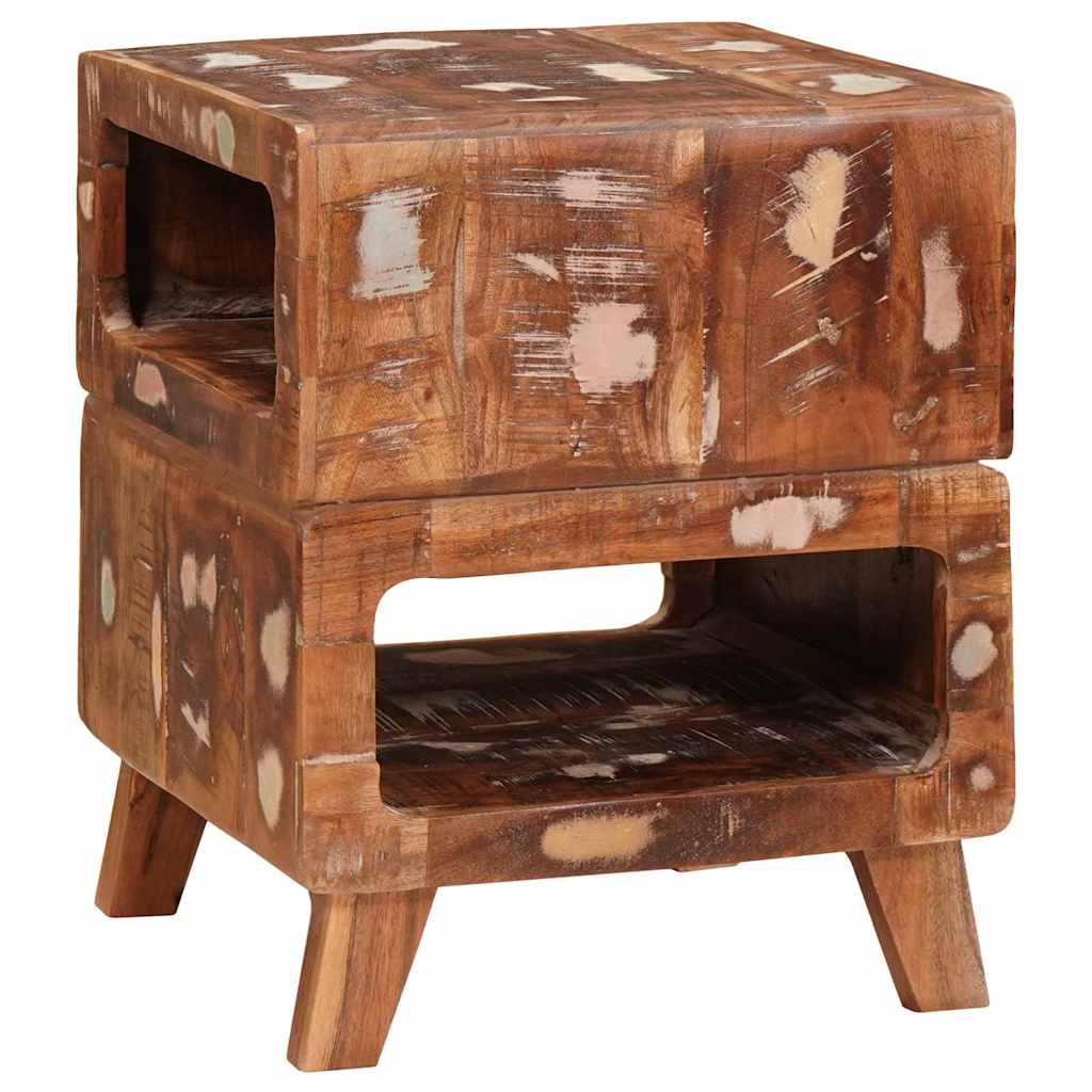 Bijzettafel Bruin 40 x 40 x 49 cm Massief Gerecycled Hout is nu te koop bij PeponiXL, paradijselijk wonen!