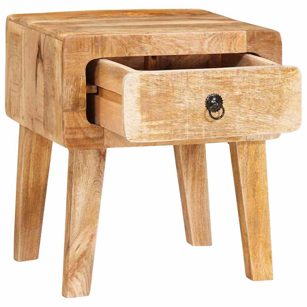 Bijzettafel met lade Bruin 40 x 32 x 46 cm Massief Mango Hout is nu te koop bij PeponiXL, paradijselijk wonen!